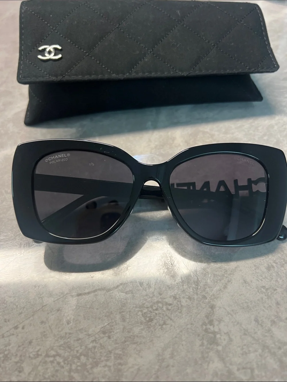 Chanel Women's Black Sunglasses - Classic Oversized Frame